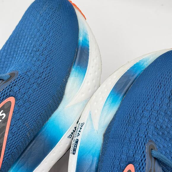 Brooks Glycerin 21 Blue Opal Black Nasturtium Road Running Sneakers Men’s 13 - Picture 8 of 8